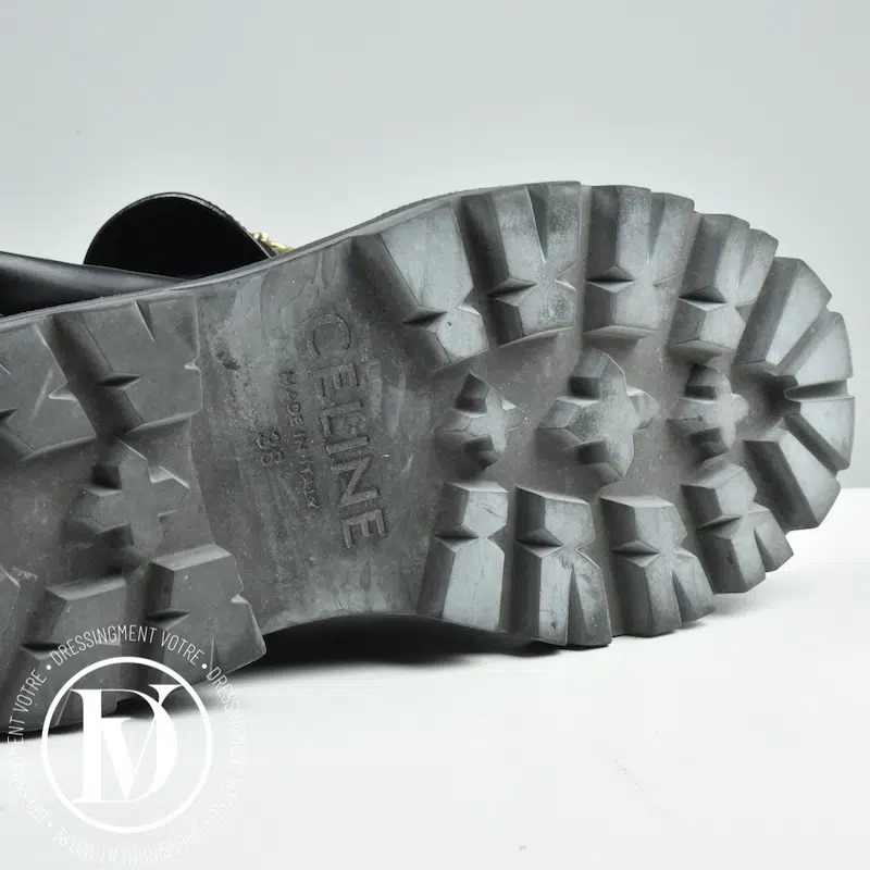 Mocassins Margaret Triomphe en cuir noir p.38 - Céline Mocassins Margaret Triomphe en cuir noir p.38 - Céline – Image 4