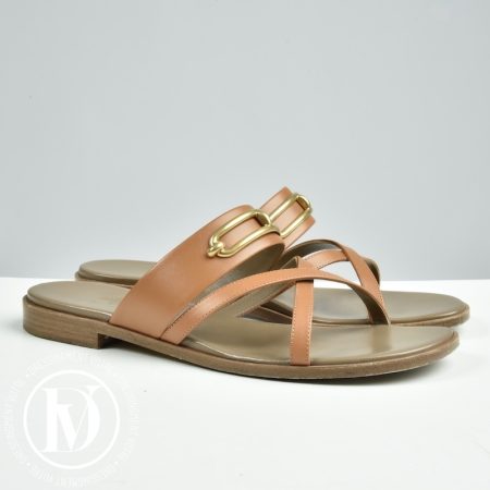 Sandales Claire en cuir Golf p.38,5 - Hermès