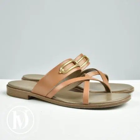 Sandales Claire en cuir Golf p.38,5 - Hermès
