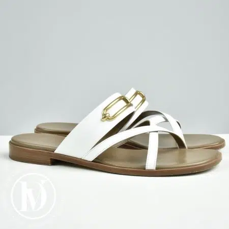 Sandales Claire en cuir blanc p.38 - Hermès