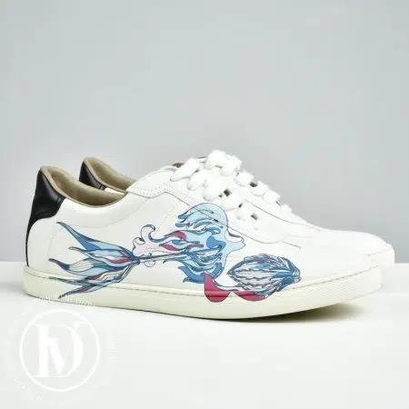 Sneakers Quicker en cuir blanc p.40 - Hermès