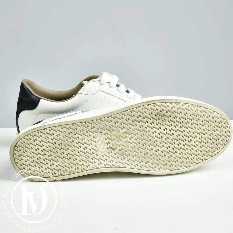 Sneakers Quicker en cuir blanc p.40 - Hermès Sneakers Quicker en cuir blanc p.40 - Hermès – Image 4