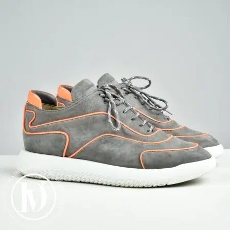 Sneakers Volte en suède gris p.38,5 - Hermès