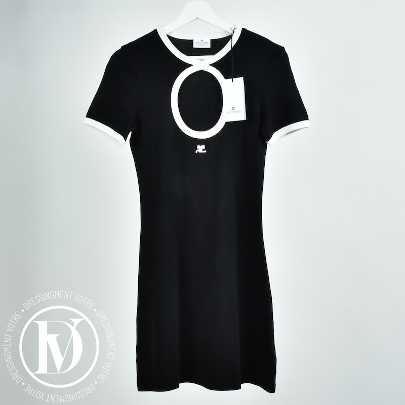 Robe Circle Dry noire t.M - Courrèges Robe Circle Dry noire t.M - Courrèges Dressingment Votre
