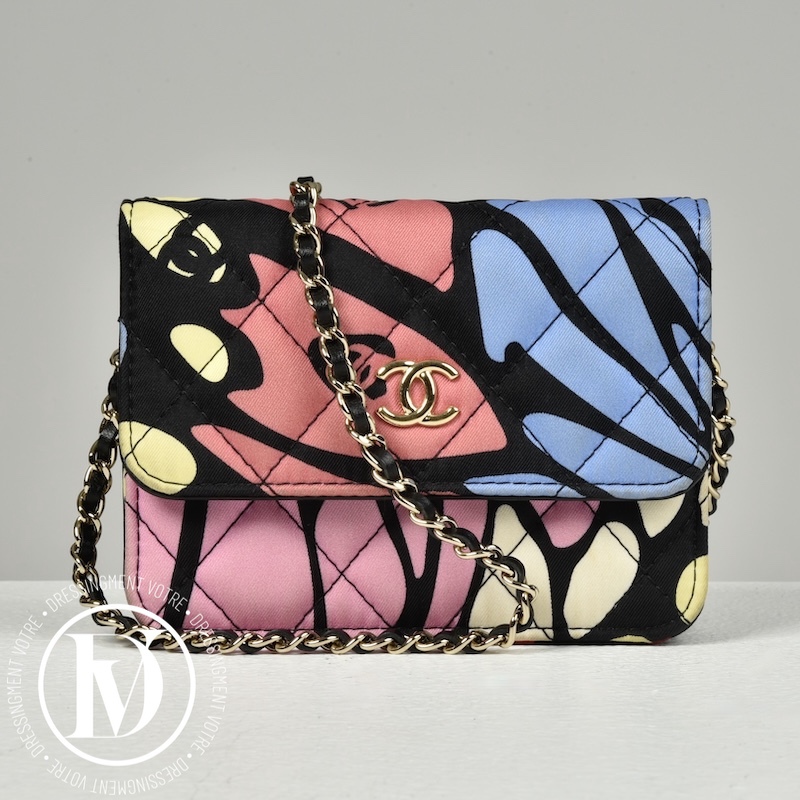 Petit sac WOC en tissu imprimé floral - Chanel Dressingment Votre
