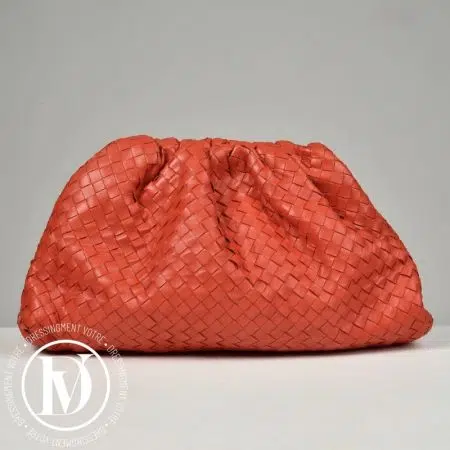 Pochette The Pouch en cuir intrecciato rouge - Bottega Veneta