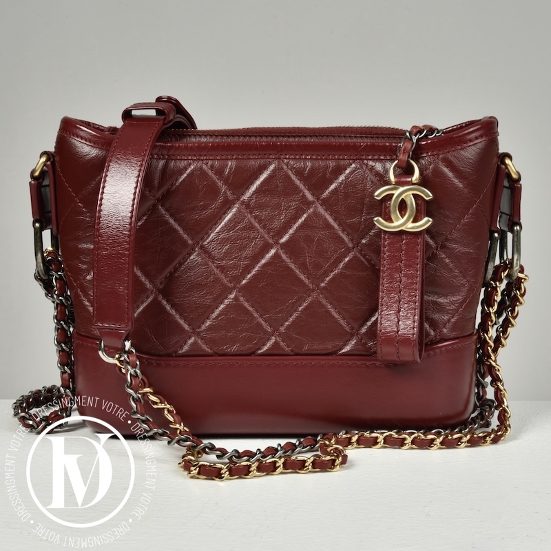 Sac Gabrielle PM en cuir bordeaux - Chanel Dressingment Votre