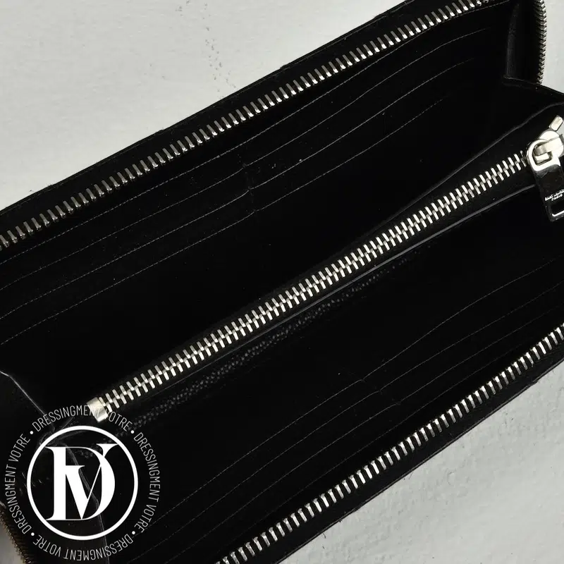 Portefeuille Cassandre en cuir grainé noir - Saint Laurent Portefeuille Cassandre en cuir grainé noir - Saint Laurent – Image 3