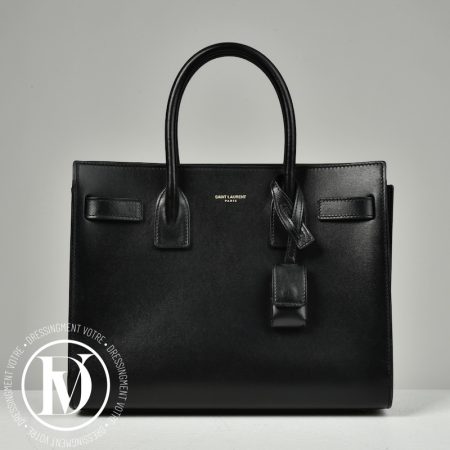 Sac de Jour Baby en cuir lisse noir - Saint Laurent