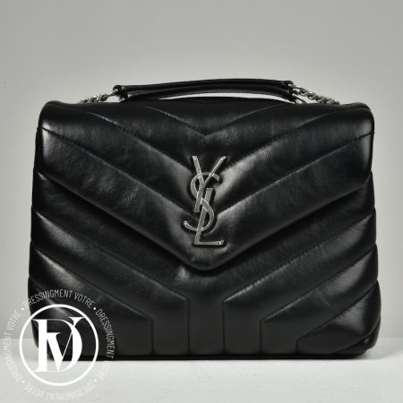 Sac Loulou small en cuir noir - Saint Laurent