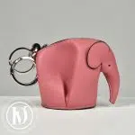 Porte-monnaie Élephant en cuir rose - Loewe Dressingment Votre