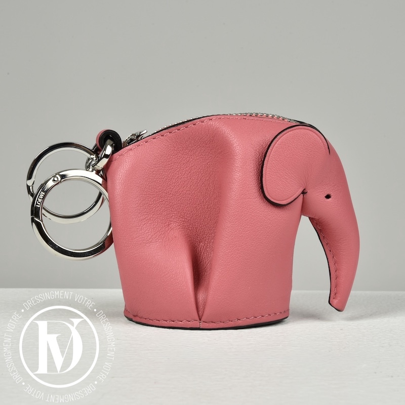 Porte-monnaie Élephant en cuir rose - Loewe Dressingment Votre