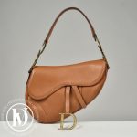 Sac Saddle en cuir grainé gold - Dior Dressingment Votre
