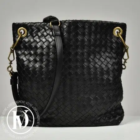 Sac en cuir intrecciato noir - Bottega Veneta