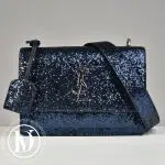 Sac Sunset satchel glitter galactica bleu - Saint Laurent Dressingment Votre