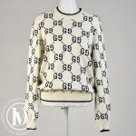 Pull GG en coton ivoire et bleu t.M - Gucci Dressingment Votre