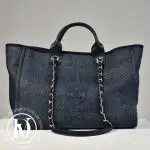 Cabas Deauville denim bleu - Chanel Dressingment Votre