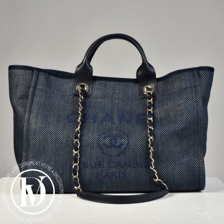 Cabas Deauville denim bleu - Chanel