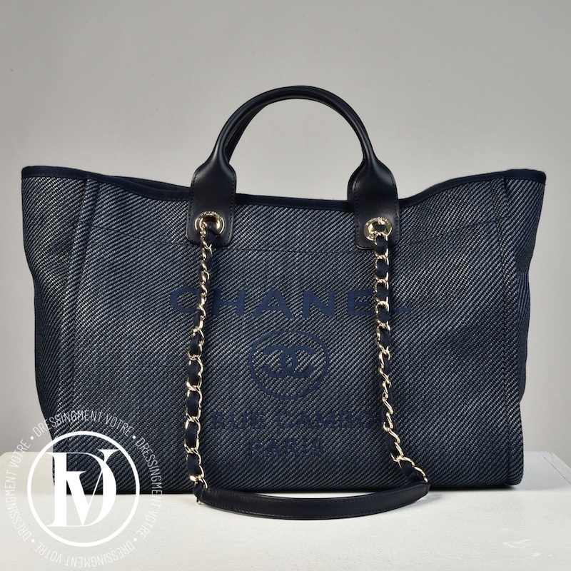 Cabas Deauville denim bleu - Chanel Dressingment Votre