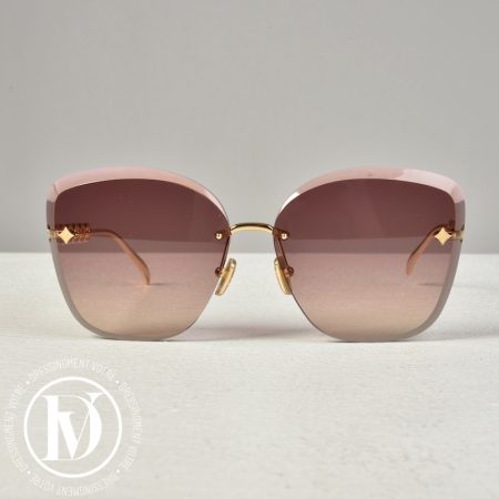 Lunettes de soleil Cat Eye en métal doré - Louis Vuitton