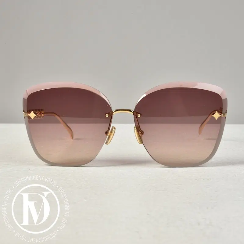 Lunettes de soleil Cat Eye en métal doré - Louis Vuitton Dressingment Votre