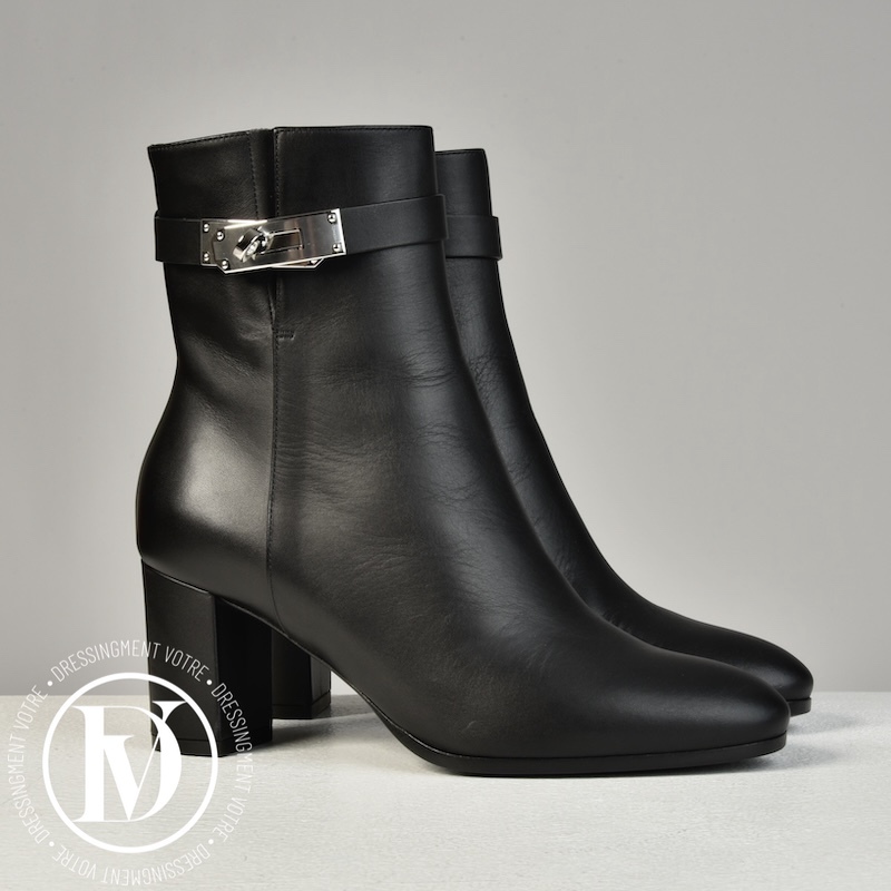 Bottines Saint Germain en cuir noir p.36 - Hermès Dressingment Votre