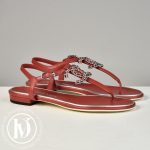 Sandales CC en cuir rouge p.36C - Chanel Dressingment Votre