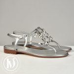 Sandales en cuir argenté p.36C - Chanel Dressingment Votre
