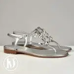 Sandales en cuir argenté p.36C - Chanel Dressingment Votre