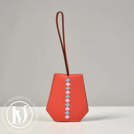 Porte-clés en cuir epsom rouge - Hermès