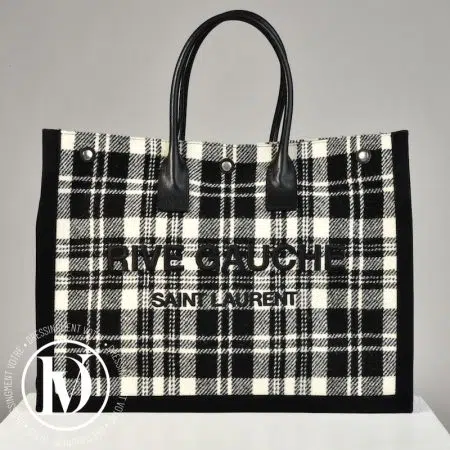 Cabas Rive Gauche en toile bicolore - Saint Laurent
