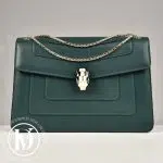 Sac Serpenti Forever médium en cuir vert - Bulgari Dressingment Votre