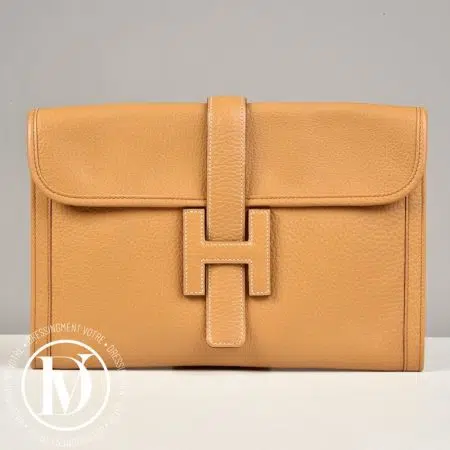 Pochette Jige en cuir gold - Hermès
