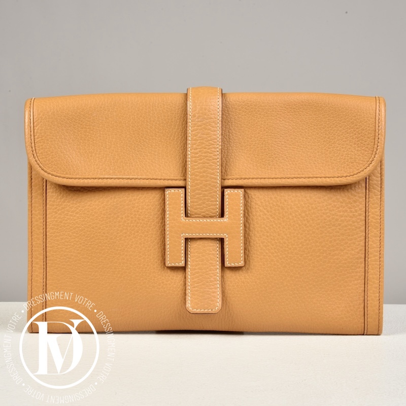 Pochette Jige en cuir gold - Hermès Dressingment Votre
