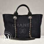 Cabas Deauville médium en toile noire - Chanel Dressingment Votre