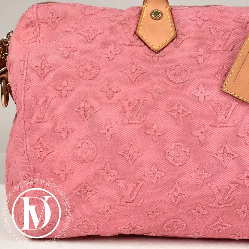 Sac Speedy 35 bandoulière denim rose - Louis Vuitton Sac Speedy 35 bandoulière denim rose - Louis Vuitton – Image 6
