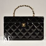Grand vanity en cuir matelassé noir - Chanel Dressingment Votre