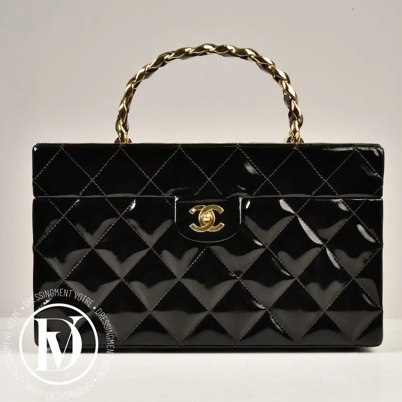Grand vanity en cuir matelassé noir - Chanel Grand vanity en cuir matelassé noir - Chanel Dressingment Votre