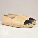Espadrilles en cuir beige et noir p.36 - Chanel Dressingment Votre