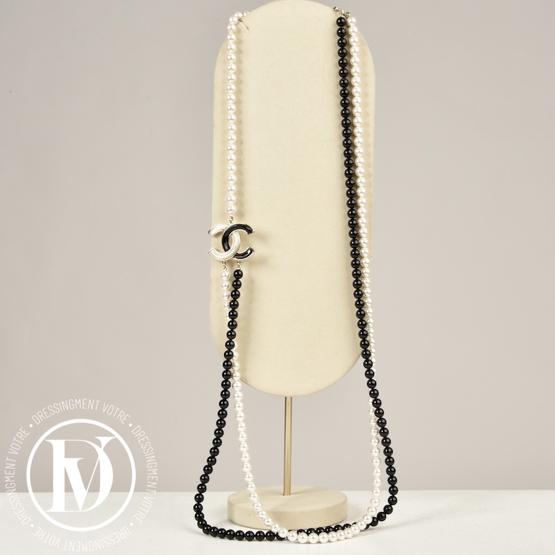 Sautoir 2 rangs CC en perles - Chanel Dressingment Votre