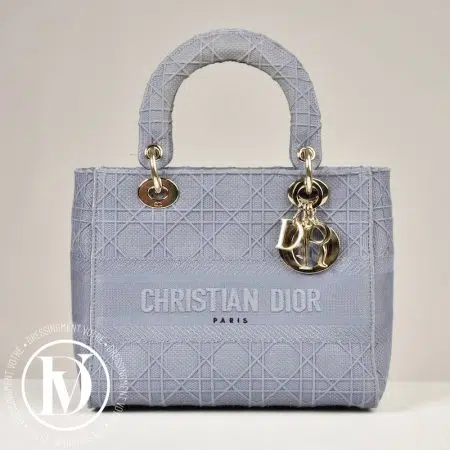 Sac Lady Dior D-Lite en toile lavande - Dior