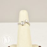 Bague Toi+Moi pavée or blanc et diamants t.48/49 - Loyale Dressingment Votre
