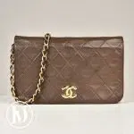 Petit sac CC en cuir marron - Chanel Dressingment Votre