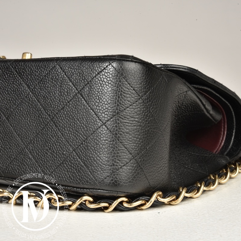 Sac Timeless Jumbo en cuir caviar noir - Chanel Sac Timeless Jumbo en cuir caviar noir - Chanel – Image 6
