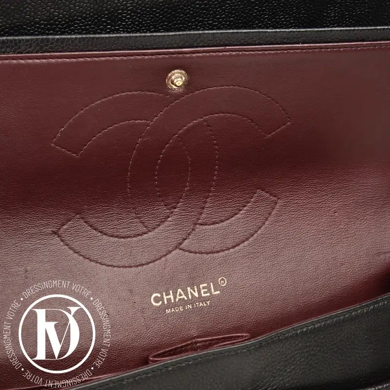 Sac Timeless Jumbo en cuir caviar noir - Chanel Sac Timeless Jumbo en cuir caviar noir - Chanel – Image 9
