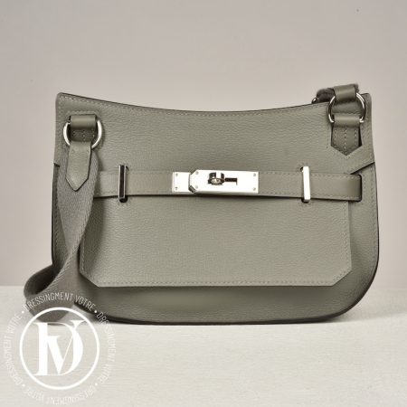 Mini Jypsiere en cuir Evercolor Gris Meyer - Hermès