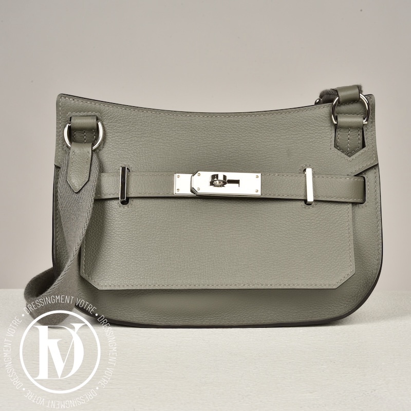 Mini Jypsiere en cuir Evercolor Gris Meyer - Hermès Dressingment Votre