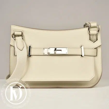 Mini Jypsiere en cuir Evercolore Béton - Hermès