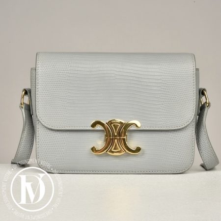Sac Triomphe teen lézard bleu glacier - Céline