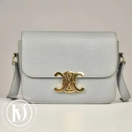 Sac Triomphe teen lézard bleu glacier - Céline